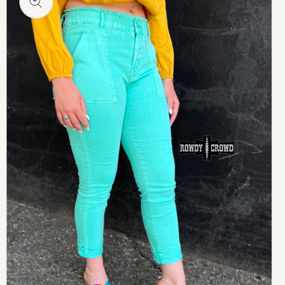 Turquoise Creek Crop Pant